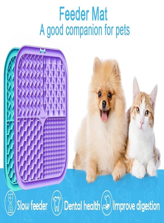 Veemok Mat for Dogs | Cats (2 Pack) - Slow Feeder Mat for Anxiety Relief Training - Calming Pet Mat for Bathing, Grooming, and Feeding Peanut Butter, Yogurt, Puree - Pet Supply Essentials - Image 5